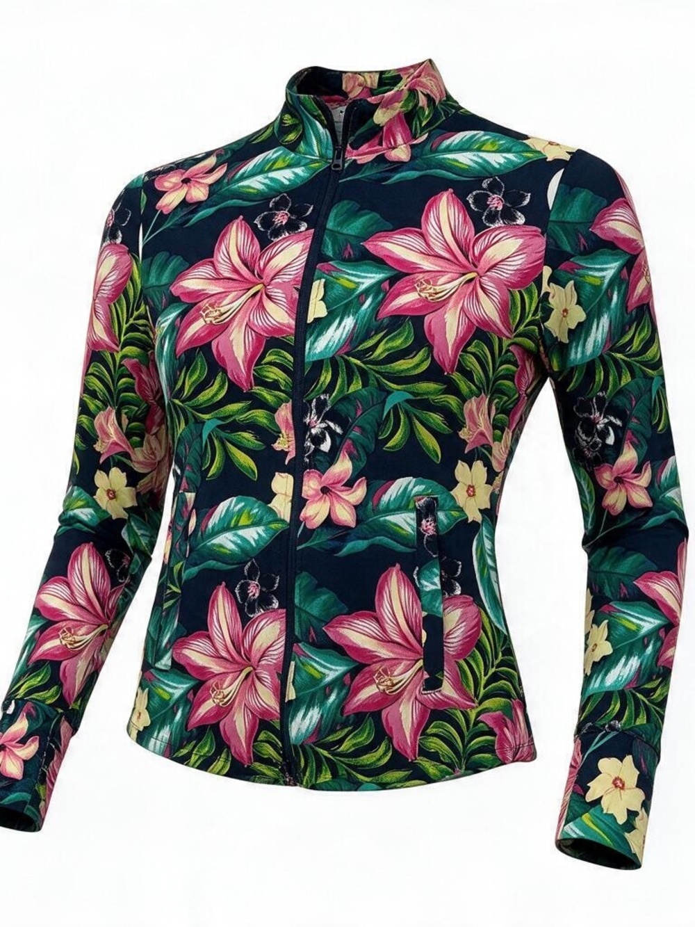 Tommy Bahama Golf & Tennis Women’s S Full Zip Jacket Tropical Floral UPF